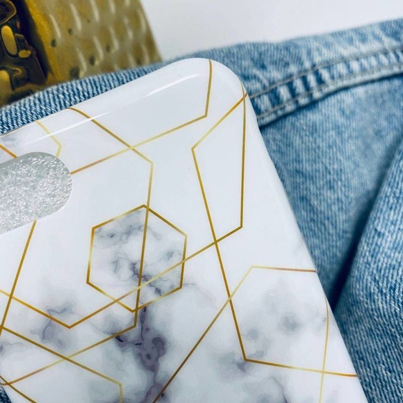 Pink Gold Marble Geometric Print iPhone 6 Case NEW Cover - Picture 2 of 6